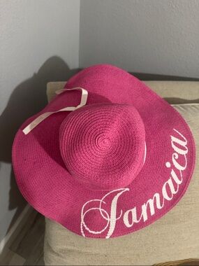 Pink 'Jamaica' Wide-Brim Sun Hat